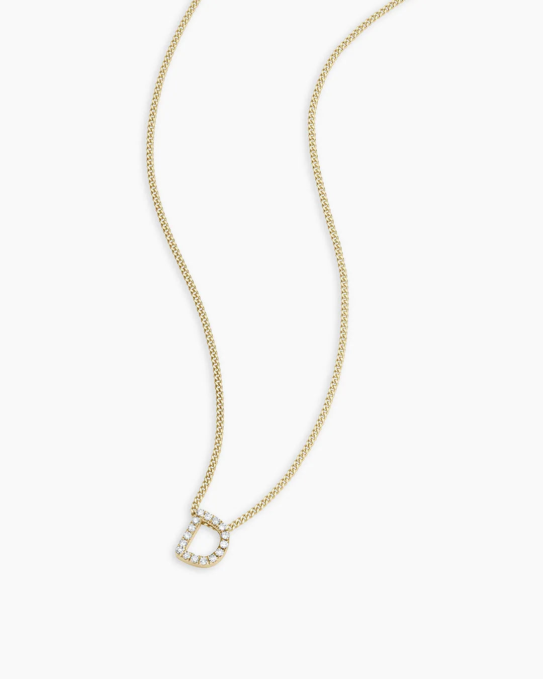 Diamond Alphabet Necklace in 14K Gold