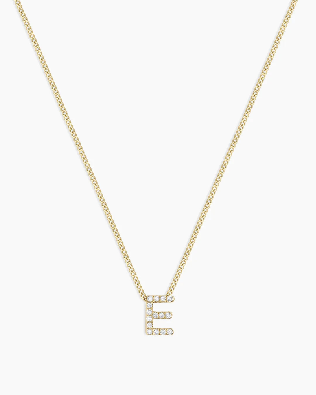 Diamond Alphabet Necklace in 14K Gold