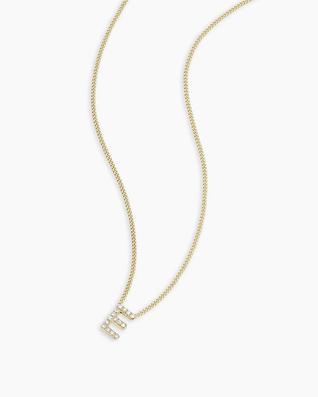Diamond Alphabet Necklace in 14K Gold