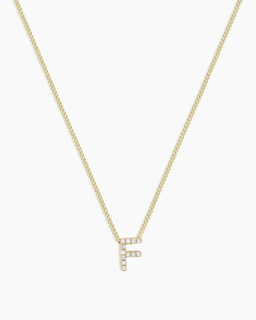 Diamond Alphabet Necklace in 14K Gold