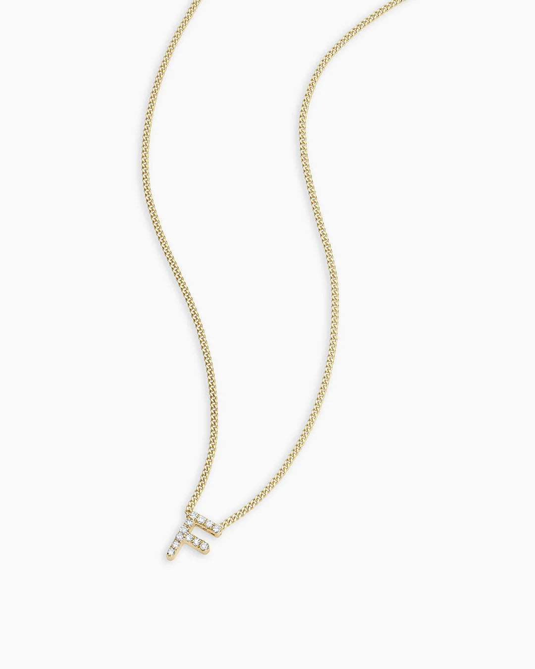 Diamond Alphabet Necklace in 14K Gold
