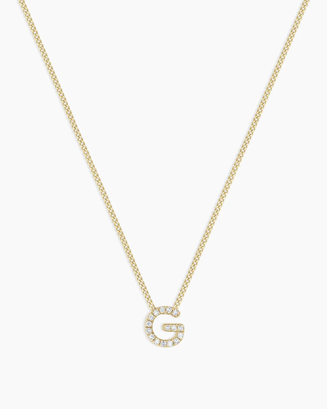 Diamond Alphabet Necklace in 14K Gold