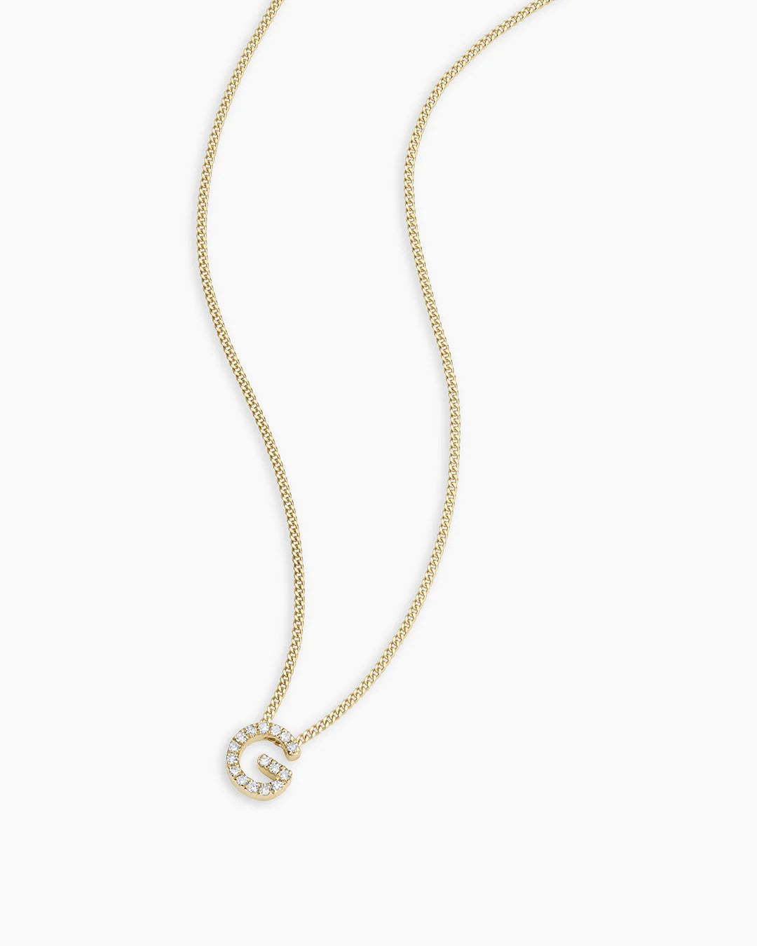 Diamond Alphabet Necklace in 14K Gold