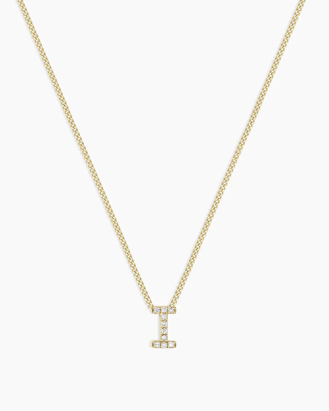 Diamond Alphabet Necklace in 14K Gold
