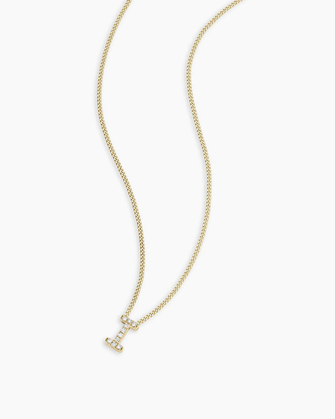 Diamond Alphabet Necklace in 14K Gold