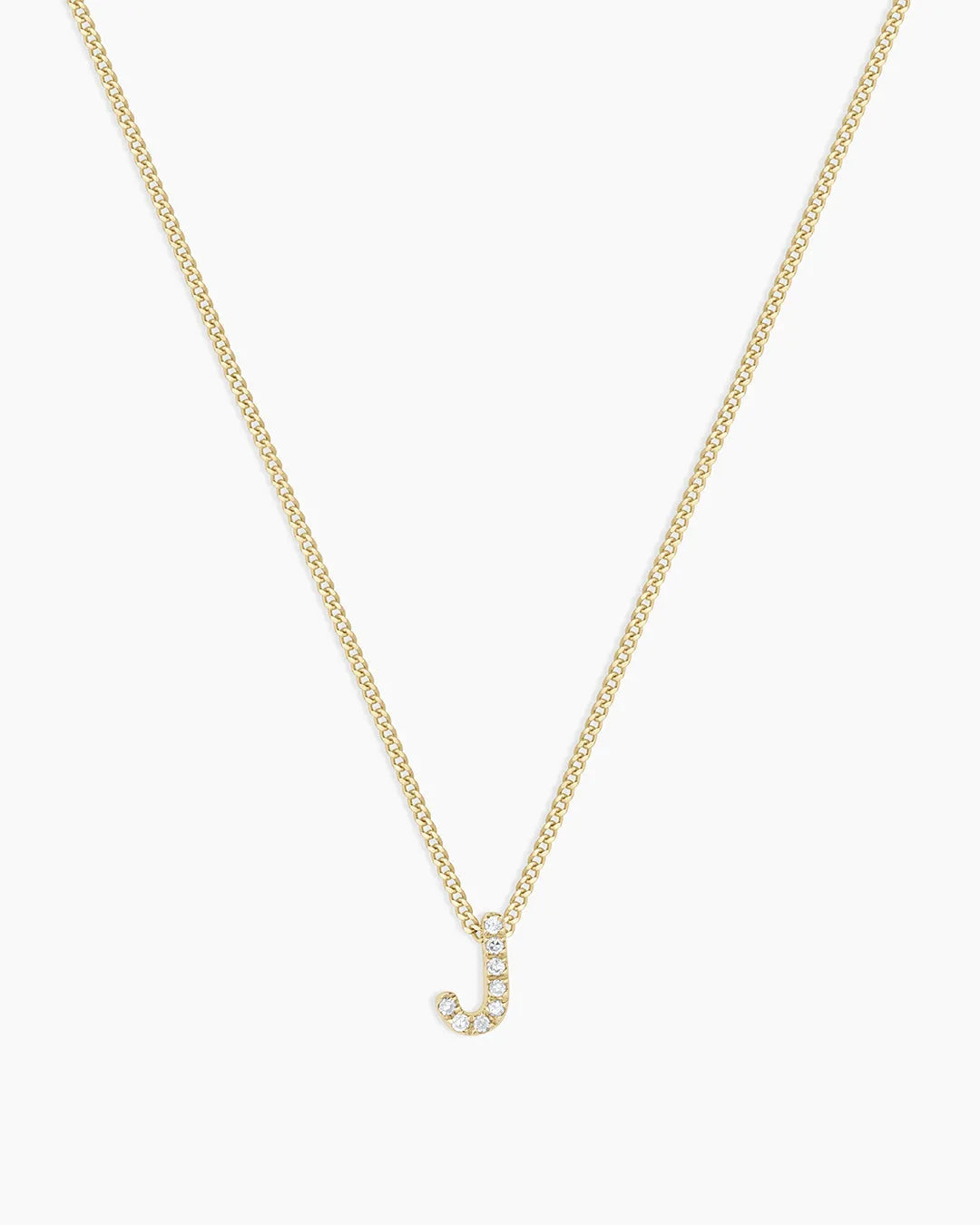 Diamond Alphabet Necklace in 14K Gold