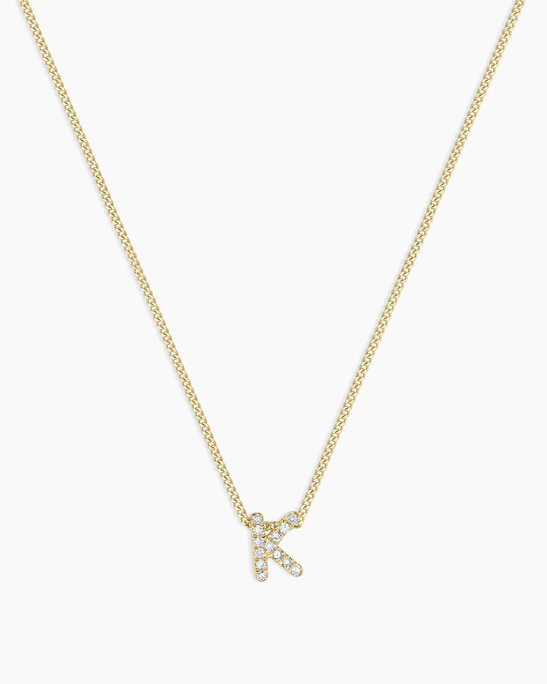 Diamond Alphabet Necklace in 14K Gold