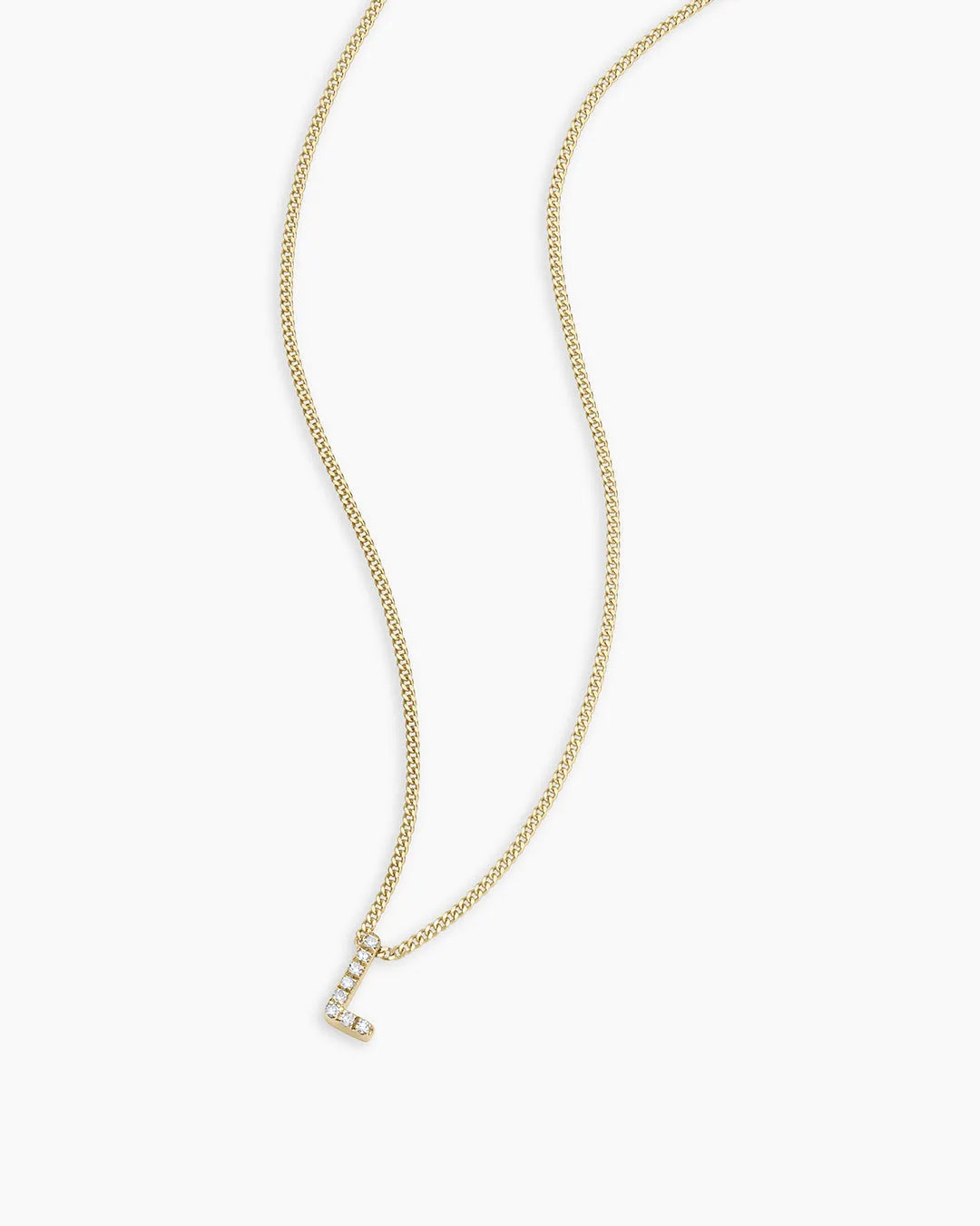 Diamond Alphabet Necklace in 14K Gold