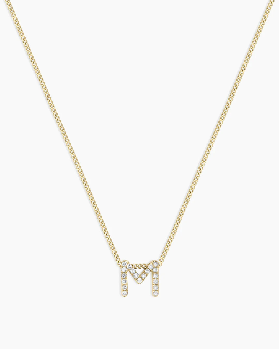 Diamond Alphabet Necklace in 14K Gold