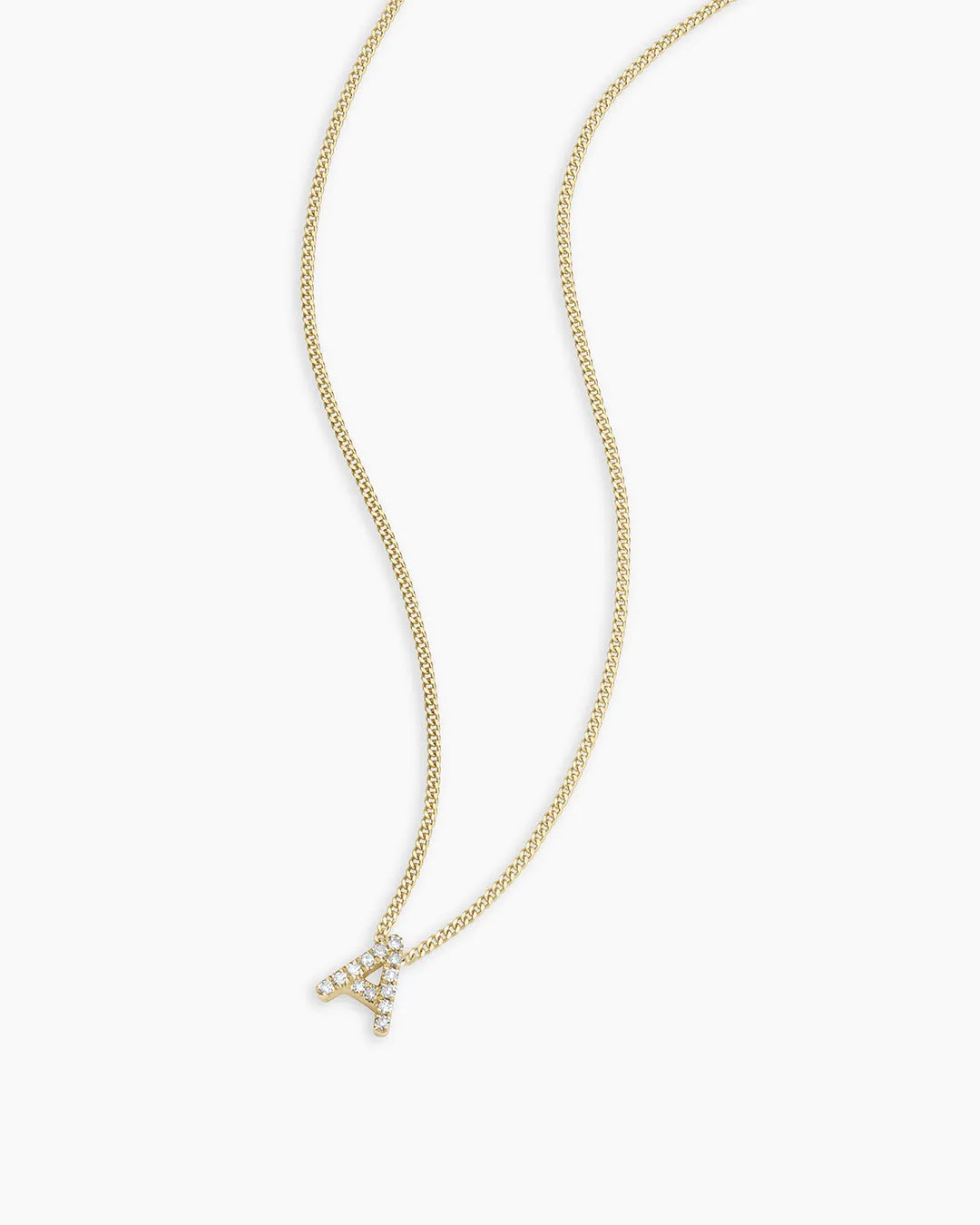 Diamond Alphabet Necklace in 14K Gold