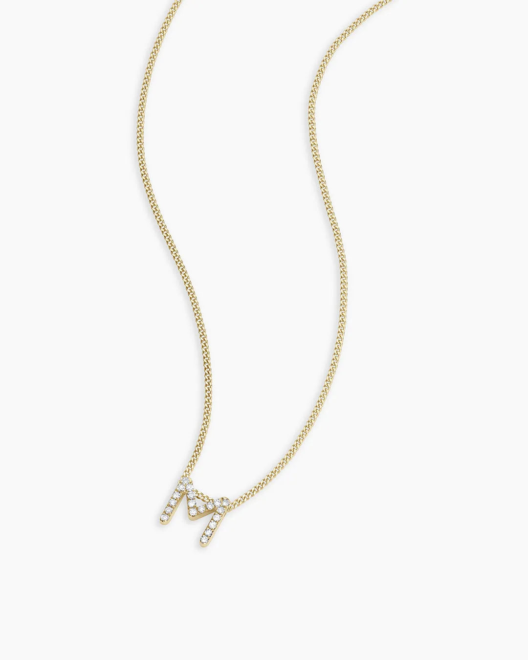 Diamond Alphabet Necklace in 14K Gold