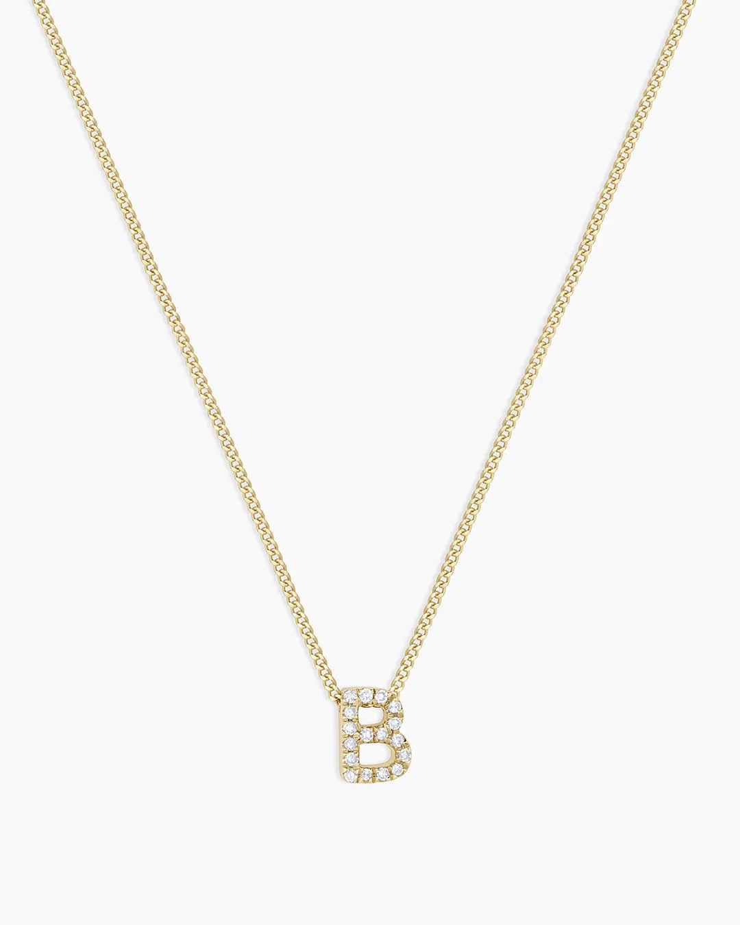 Diamond Alphabet Necklace in 14K Gold