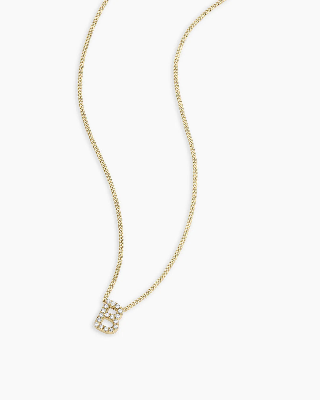 Diamond Alphabet Necklace in 14K Gold