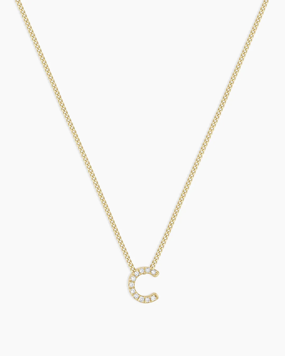 Diamond Alphabet Necklace in 14K Gold