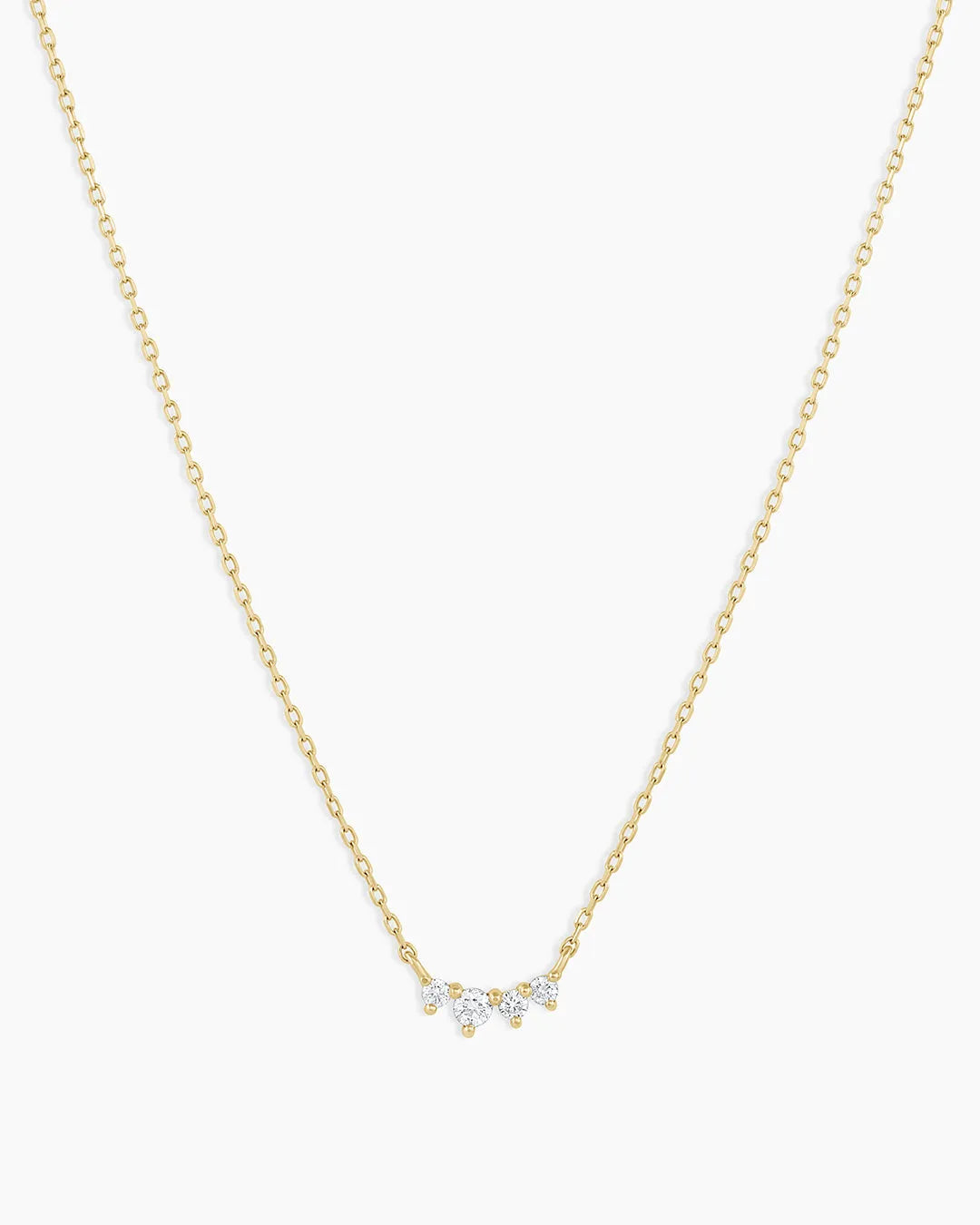 Diamond Cluster Necklace in 14K Gold