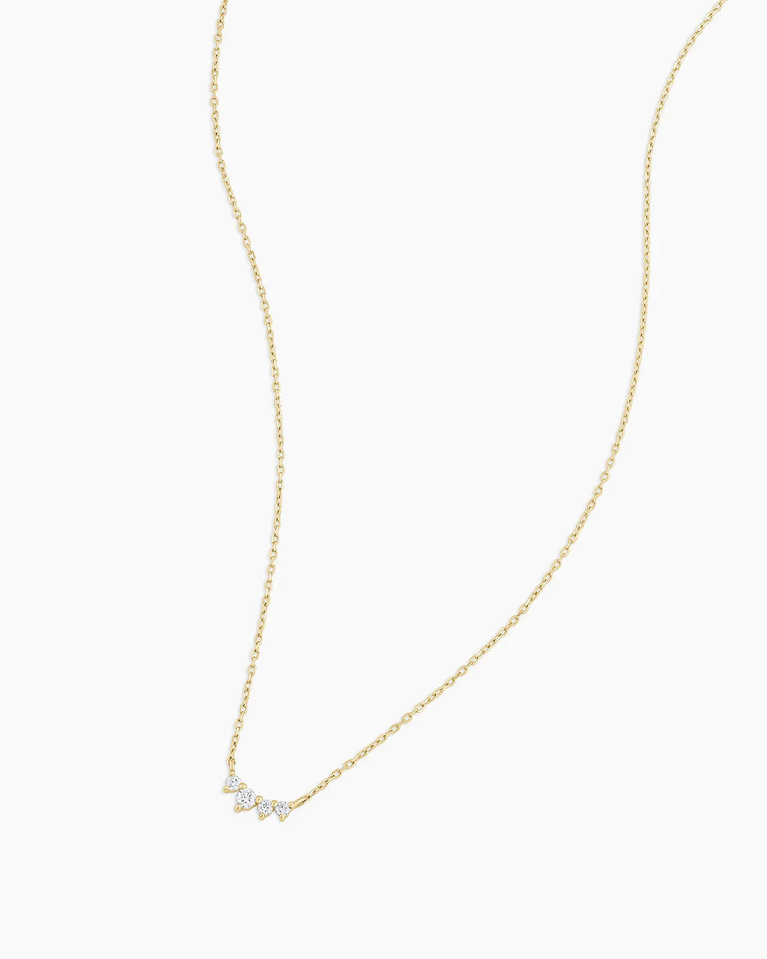 Diamond Cluster Necklace in 14K Gold