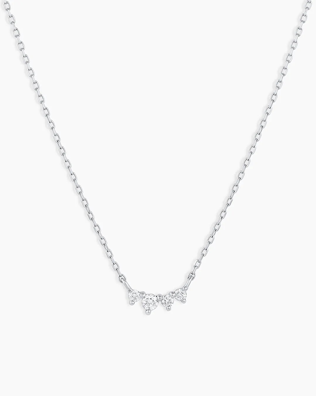 Diamond Cluster Necklace in 14K Gold