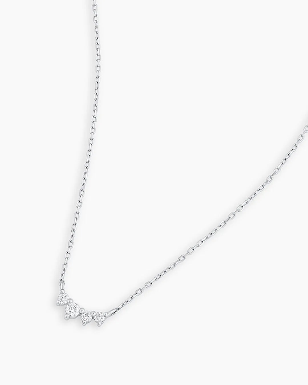 Diamond Cluster Necklace in 14K Gold