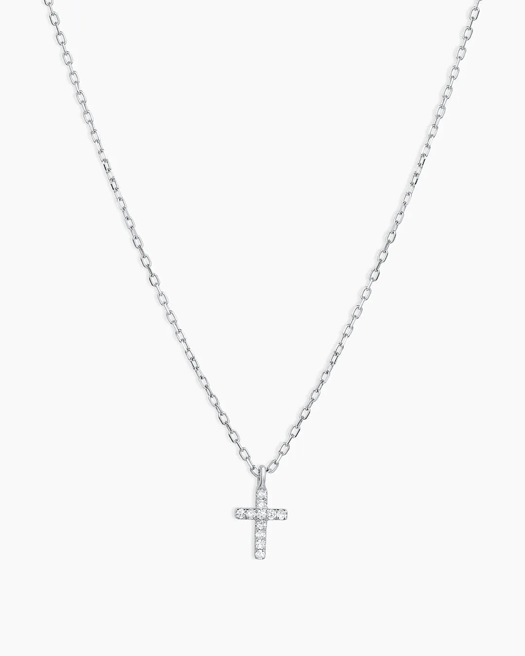 Diamond Cross Necklace in 14K Gold