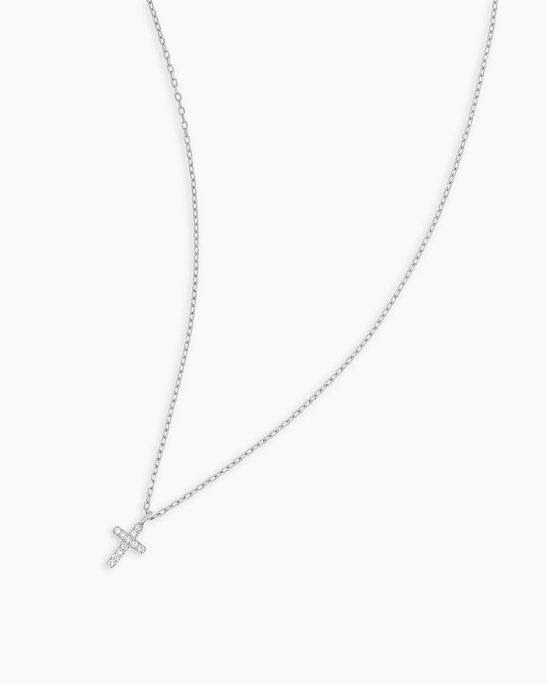 Diamond Cross Necklace in 14K Gold