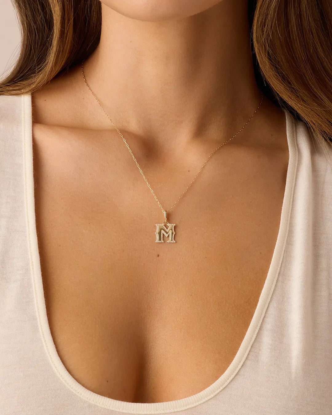 Diamond Era Alphabet Charm in 14K Gold