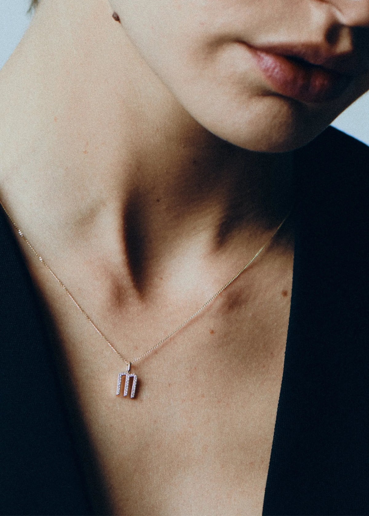 Diamond Initial Pendant
