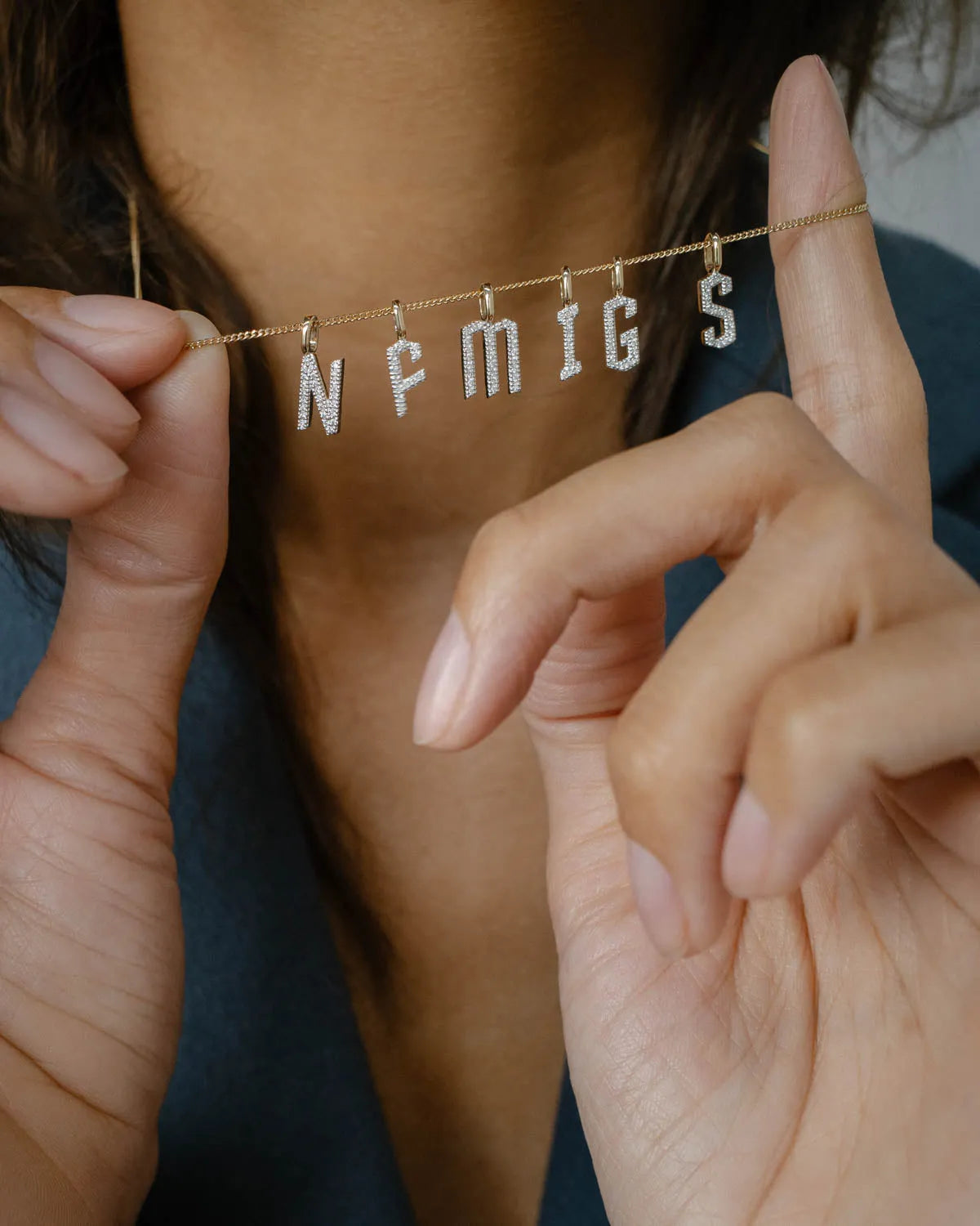 Diamond Initial Pendant