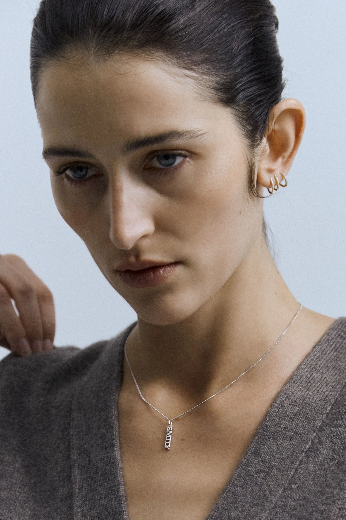 Diamond Mini Oval Hoops