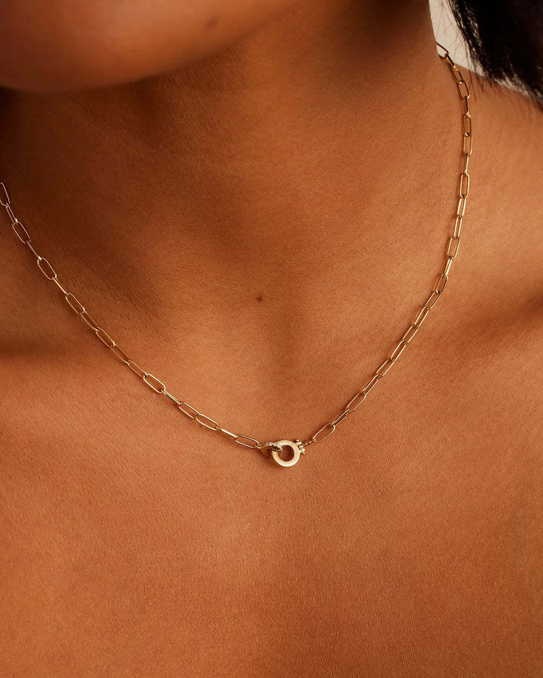Diamond Parker Necklace in 14K Gold
