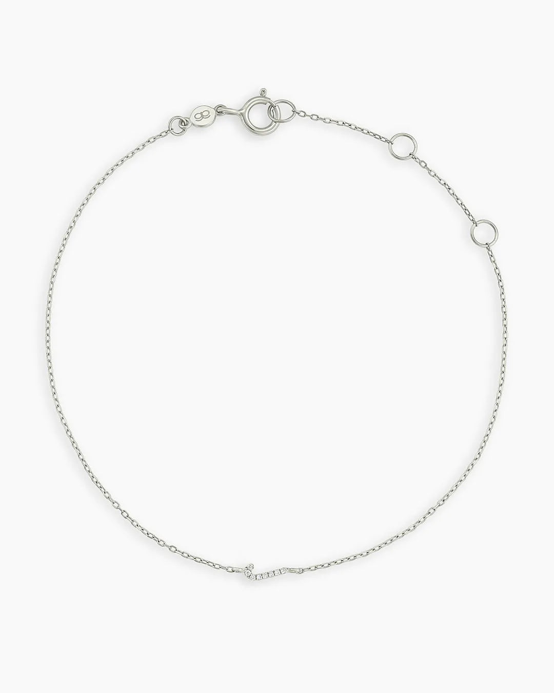 Diamond Pavé Alphabet Bracelet in 14K Gold