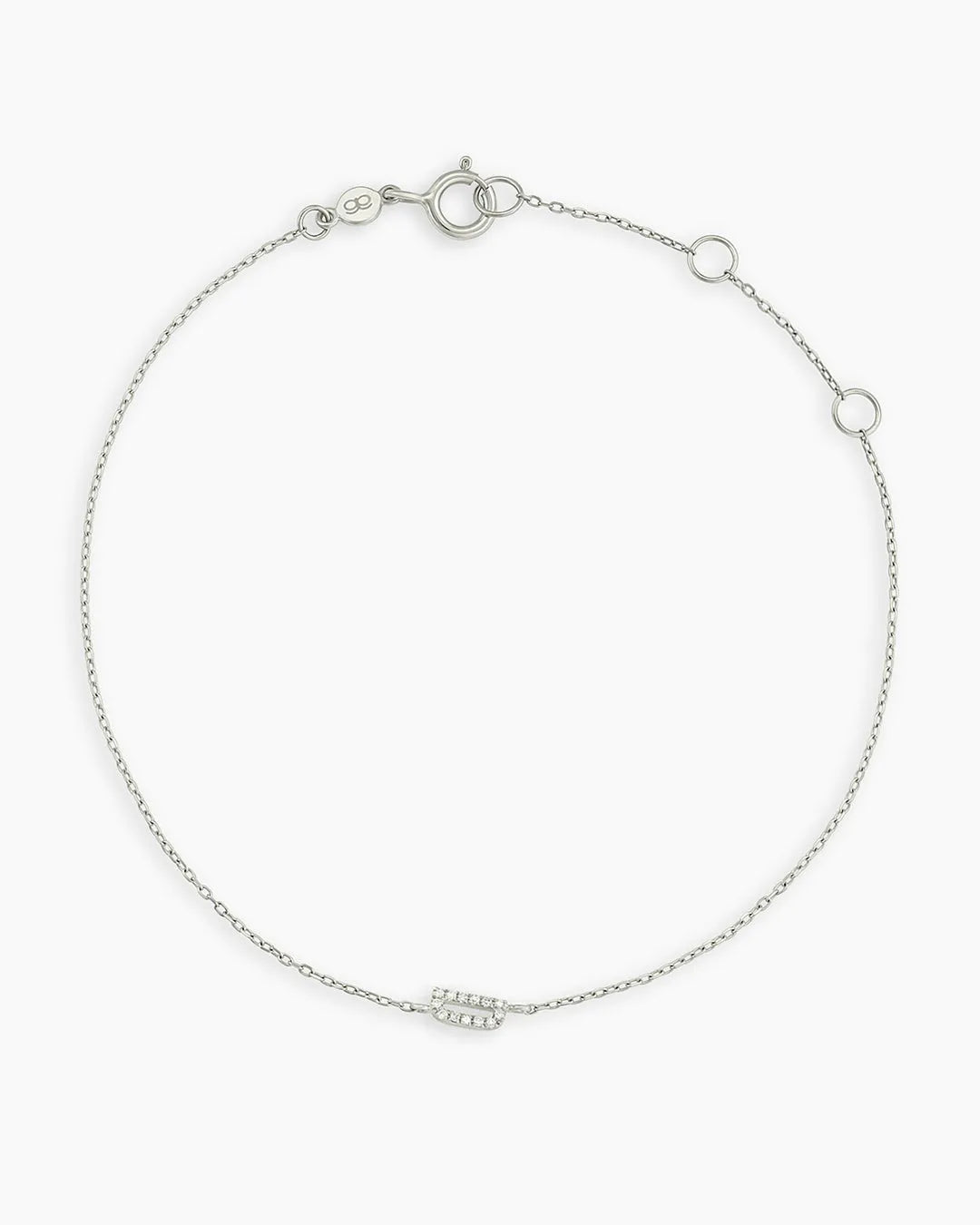 Diamond Pavé Alphabet Bracelet in 14K Gold
