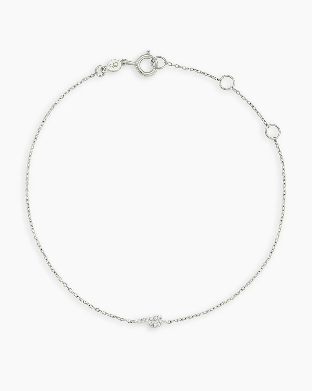 Diamond Pavé Alphabet Bracelet in 14K Gold