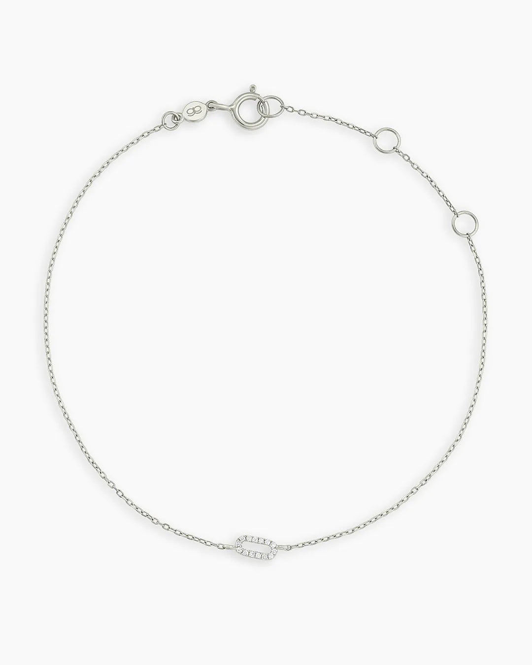 Diamond Pavé Alphabet Bracelet in 14K Gold