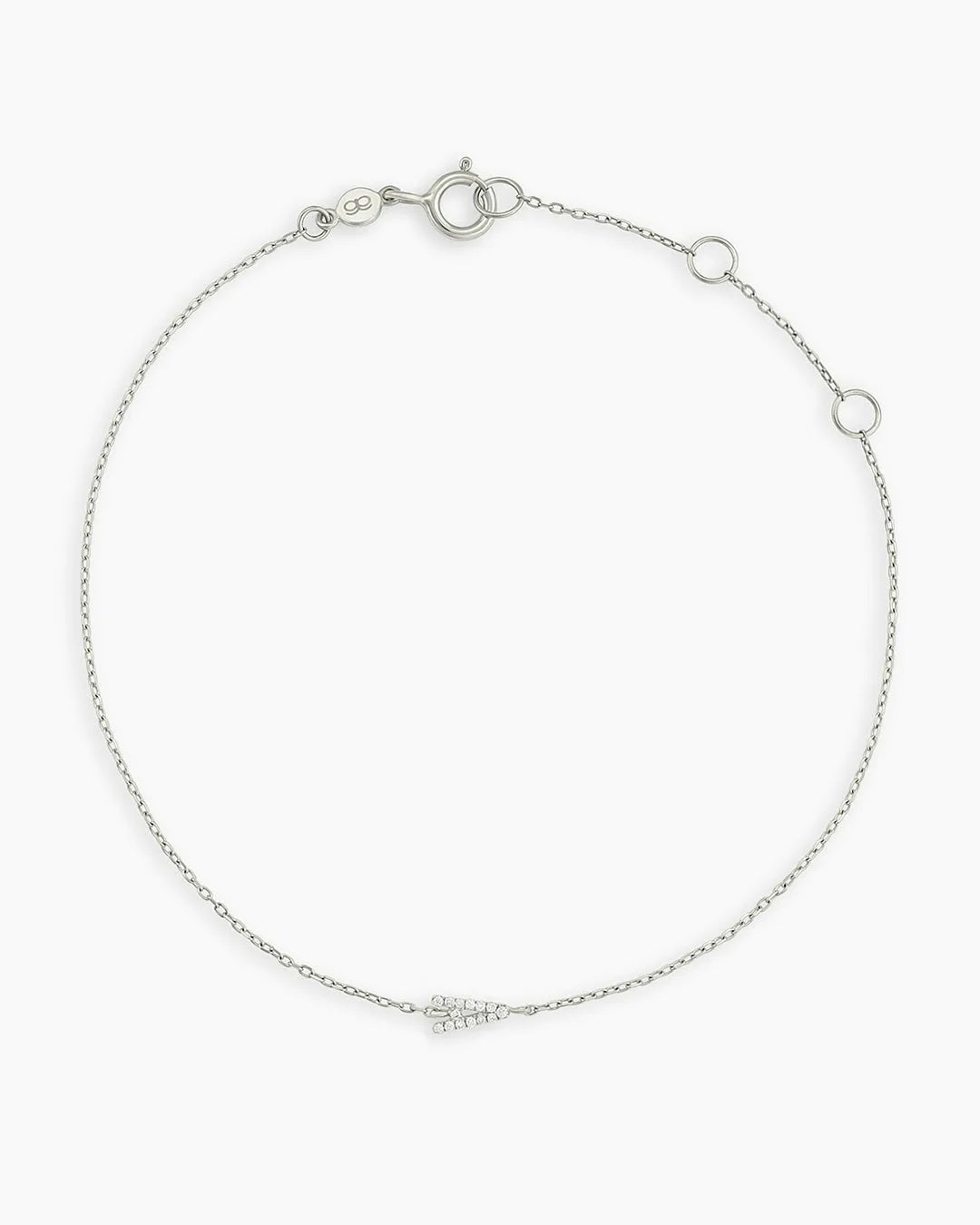 Diamond Pavé Alphabet Bracelet in 14K Gold