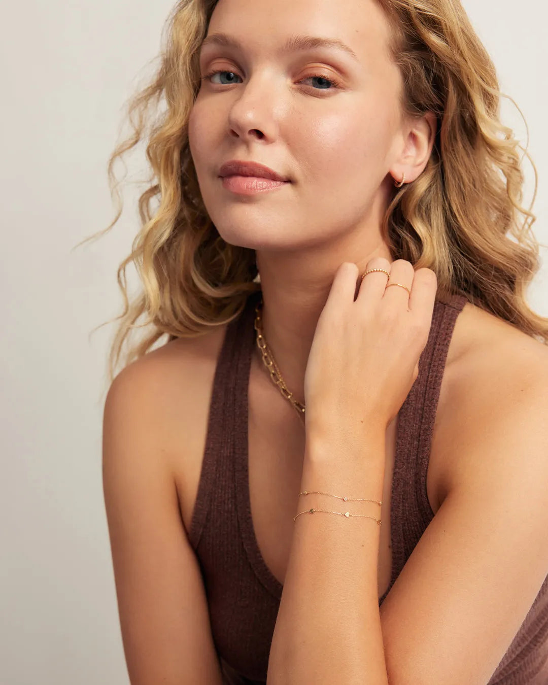Diamond Pave Dot Bracelet in 14K Gold
