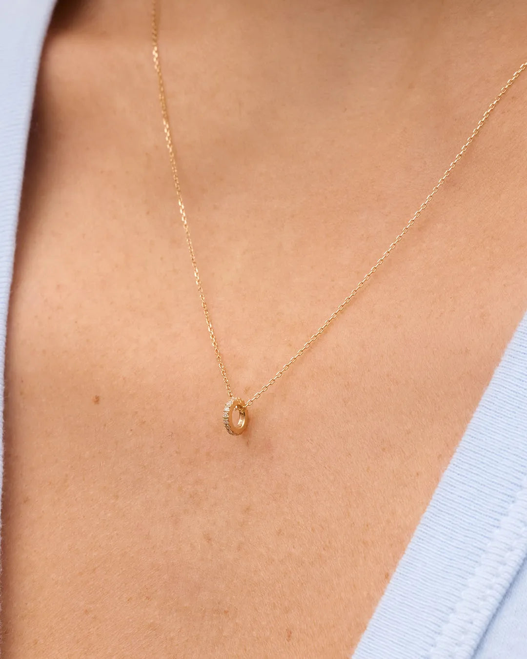 Diamond Pavé Halo Charm in 14K Gold