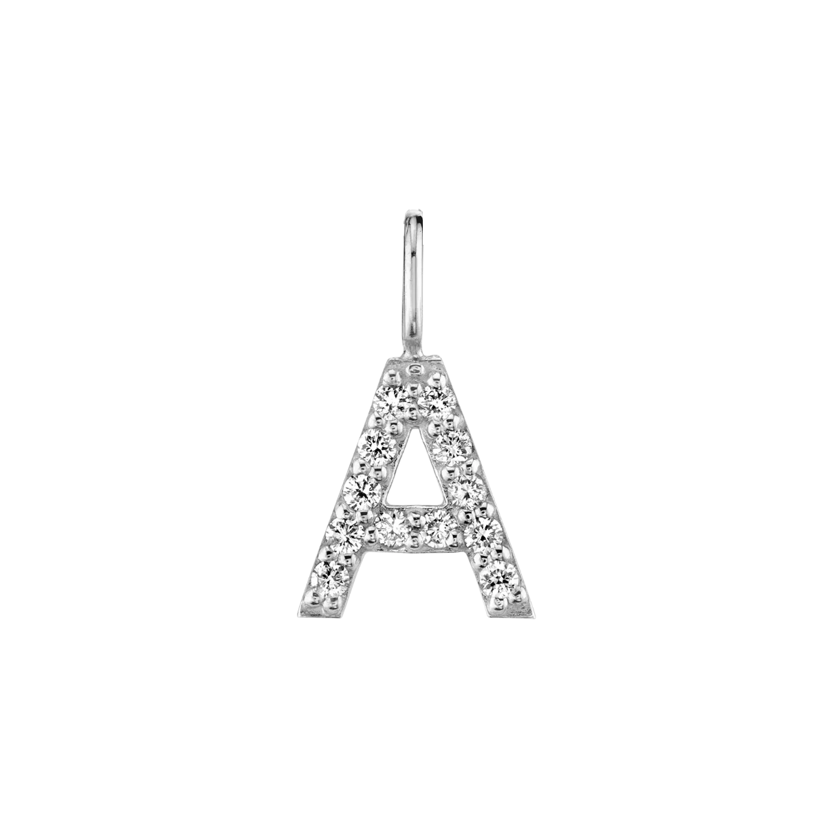 Diamond Pave Letter Charm in 14K Gold