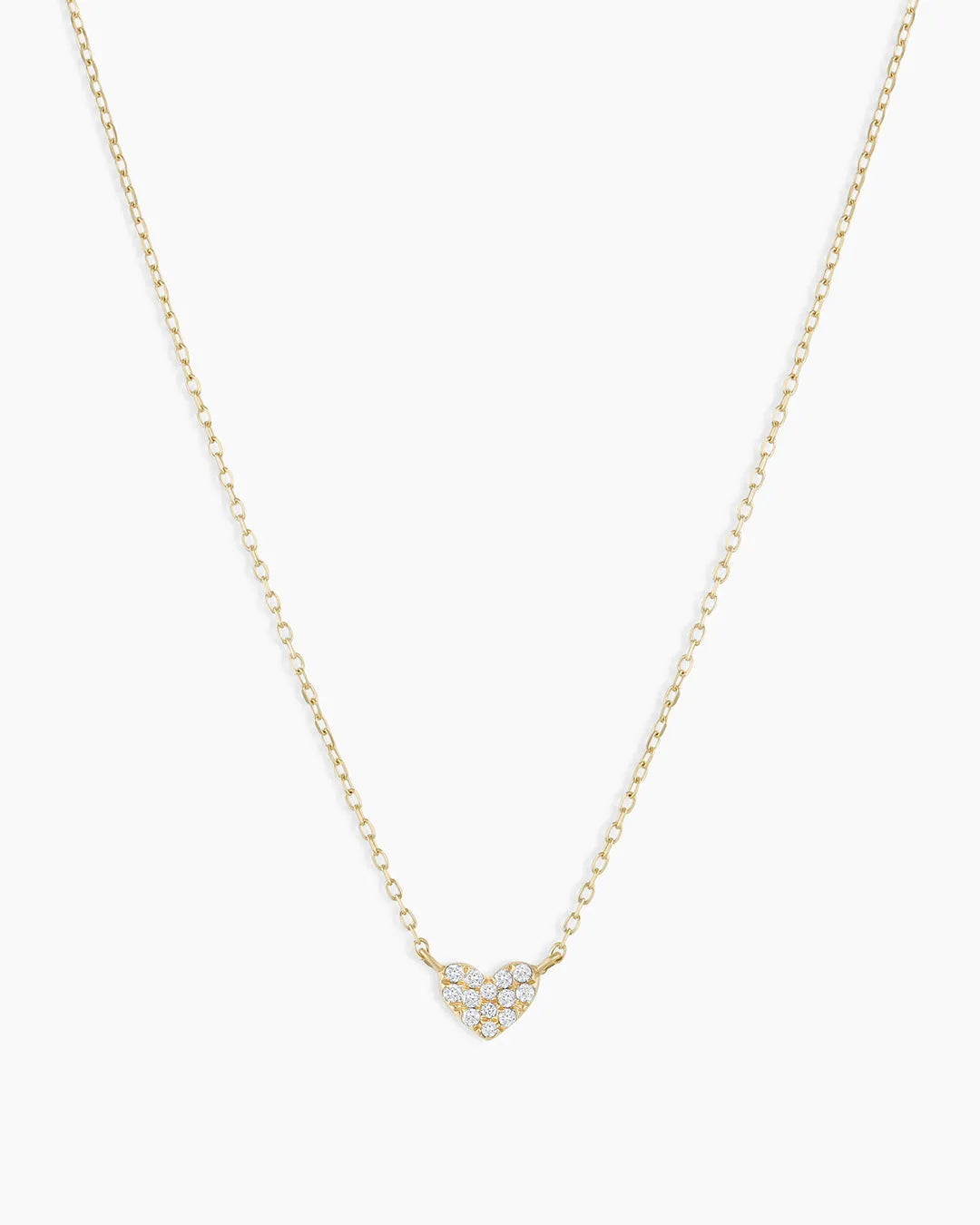 Diamond Pavé Mini Heart Necklace