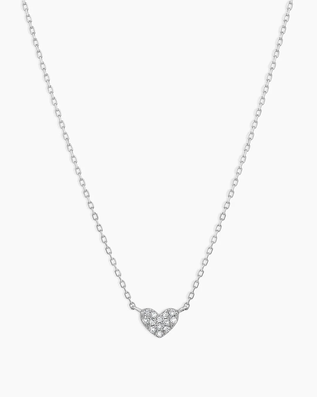 Diamond Pavé Mini Heart Necklace