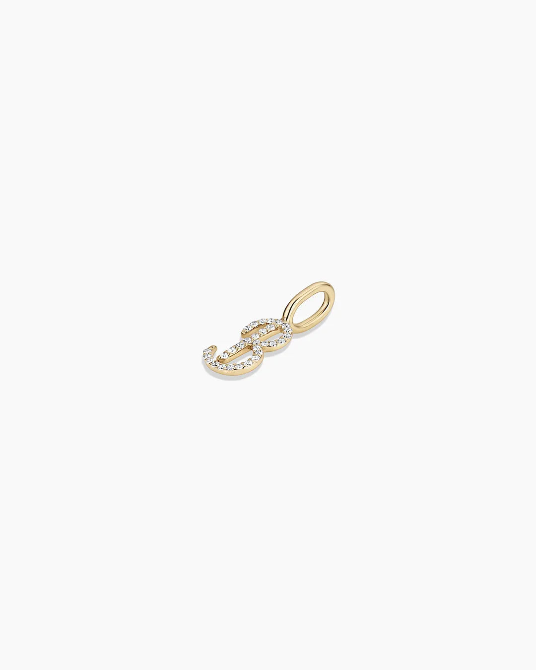 Diamond Script Alphabet Charm in 14K Gold