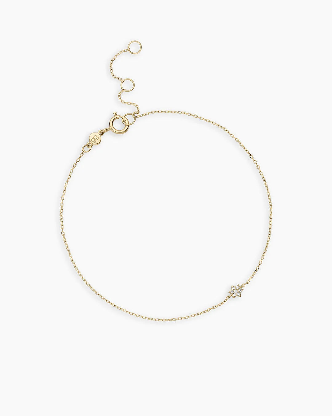 Diamond Star of David Bracelet in 14K Gold