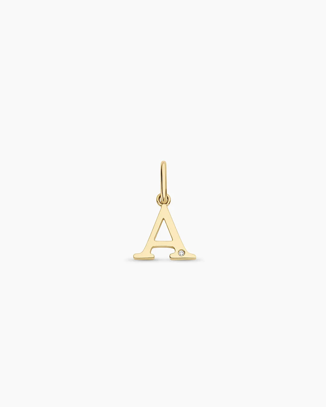 Diamond Vintage Alphabet Charm in 14K Gold