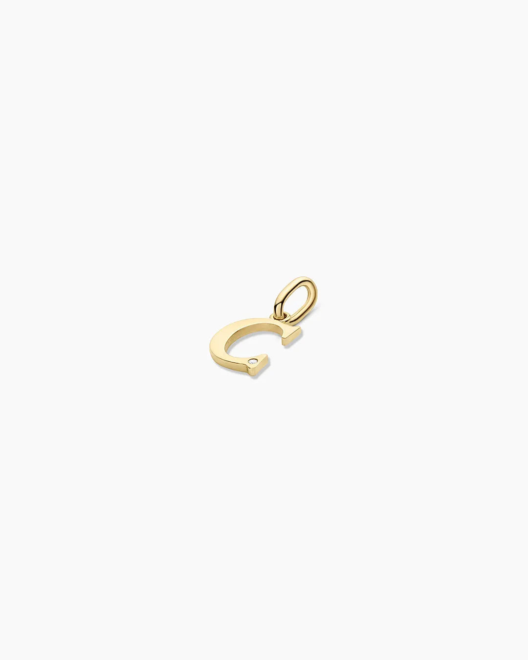 Diamond Vintage Alphabet Charm in 14K Gold