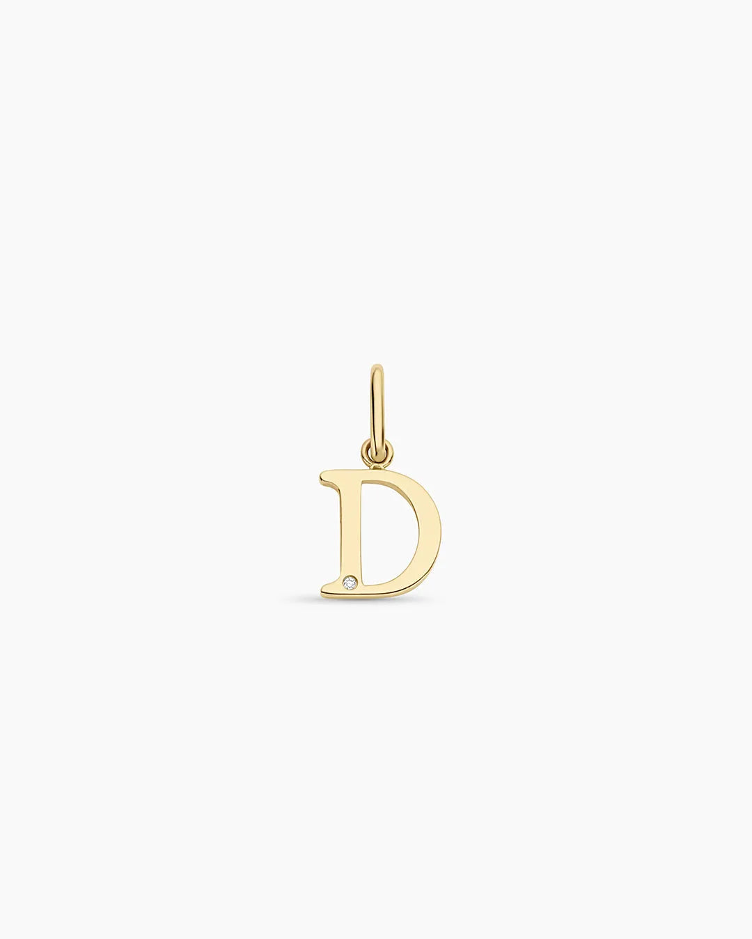 Diamond Vintage Alphabet Charm in 14K Gold