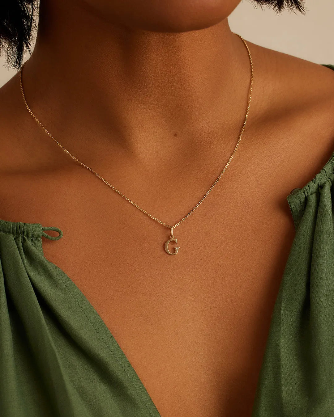 Diamond Vintage Alphabet Charm in 14K Gold