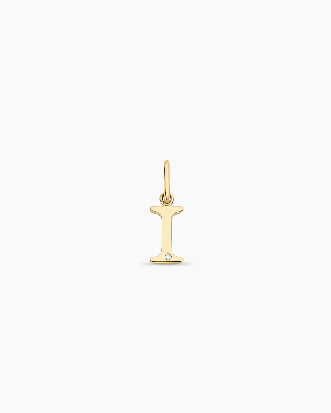 Diamond Vintage Alphabet Charm in 14K Gold