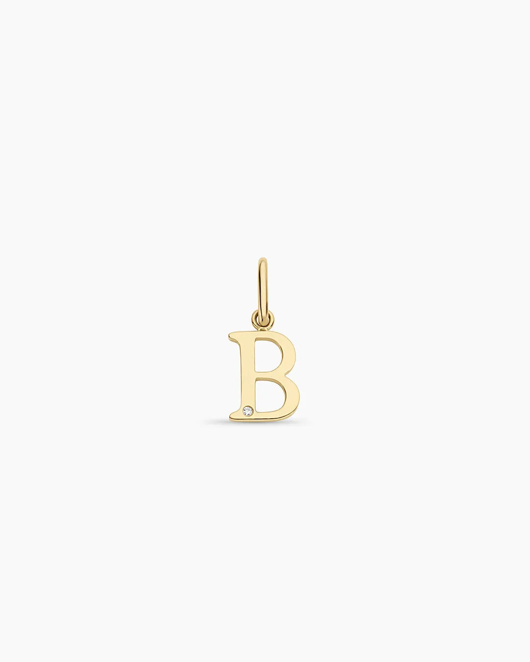 Diamond Vintage Alphabet Charm in 14K Gold
