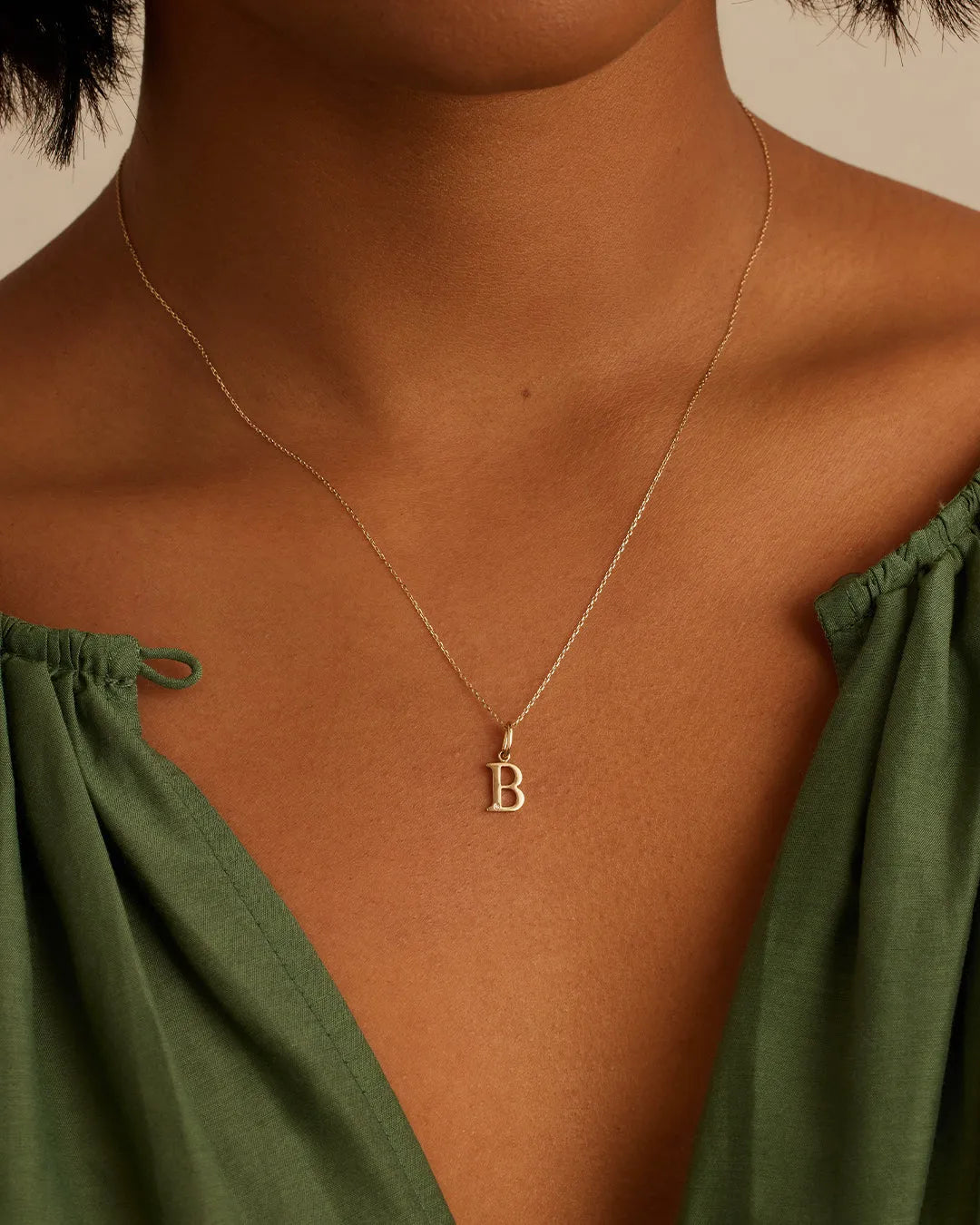 Diamond Vintage Alphabet Charm in 14K Gold