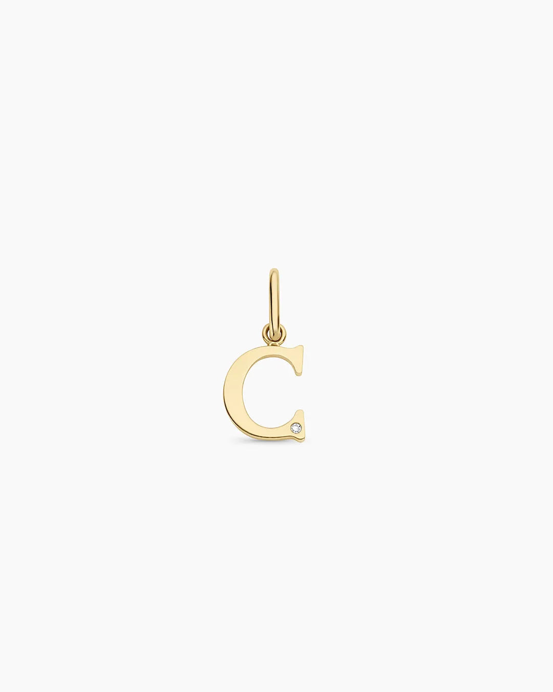 Diamond Vintage Alphabet Charm in 14K Gold