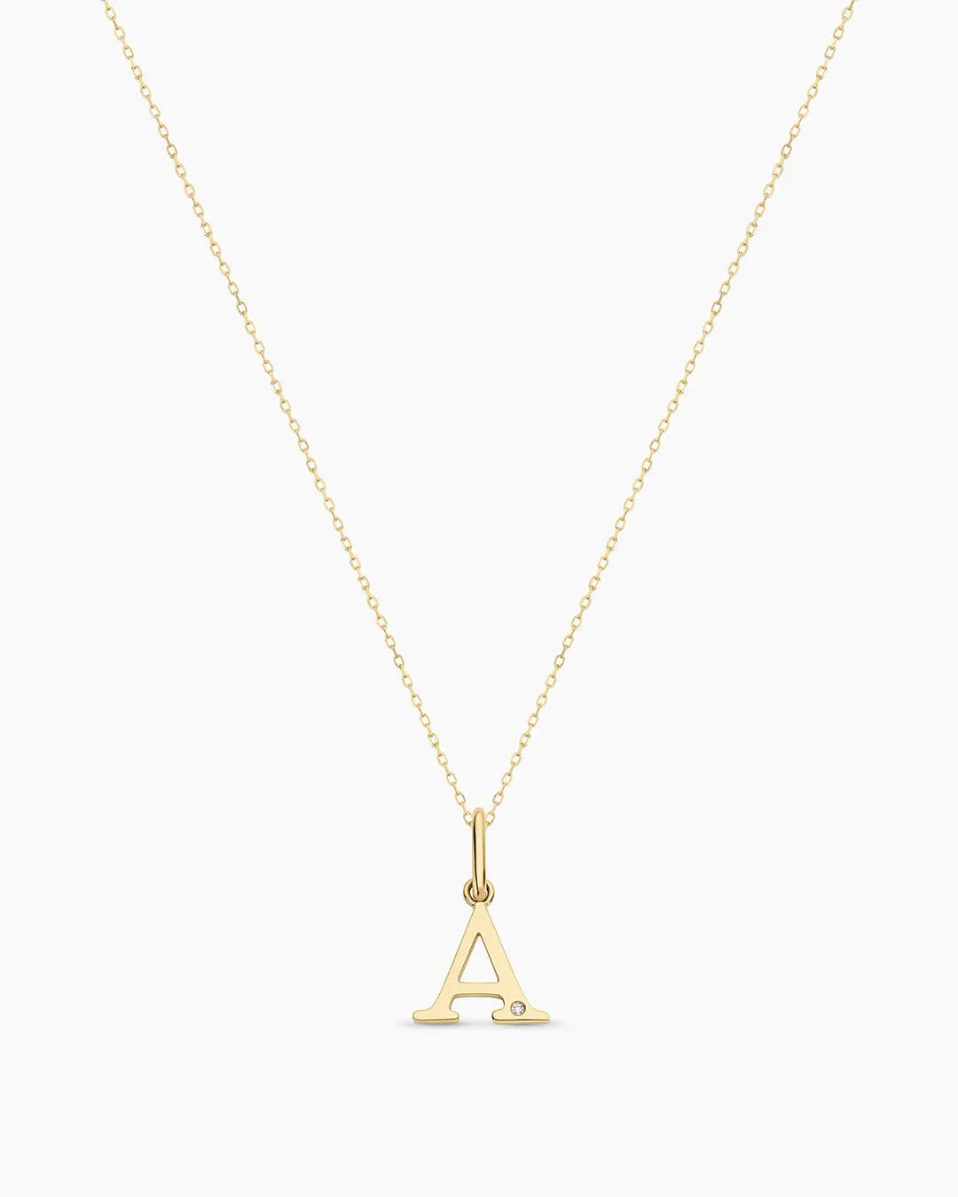Diamond Vintage Alphabet Charm Necklace